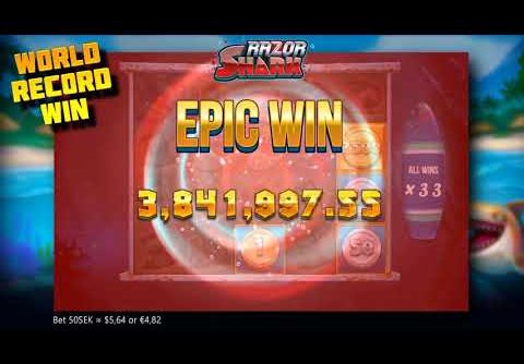 JACKPOT! Unknown player breaks all records in RAZOR SHARK SLOT! 400k euros!