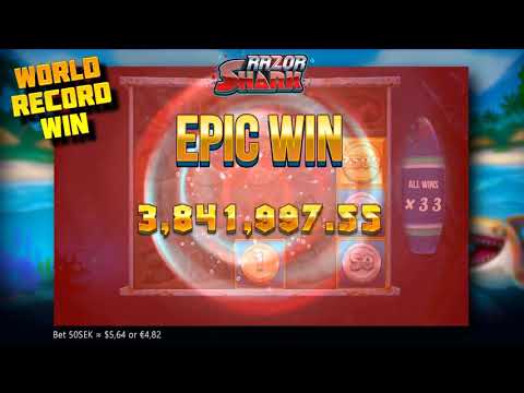 JACKPOT! Unknown player breaks all records in RAZOR SHARK SLOT! 400k euros!