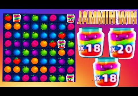 JAMMIN JARS SLOT MY BIGGEST WIN EVER ON THIS GAME OMG 😮 WHAT A BONUS MUST SEE CRAZY MULTIPLIERS!!!!🍓