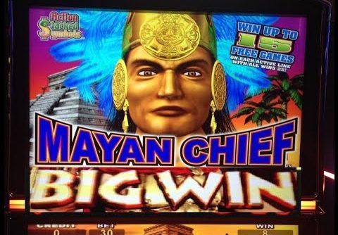 MAYAN CHIEF Slot machine HUGE MEGA BONUS WIN!