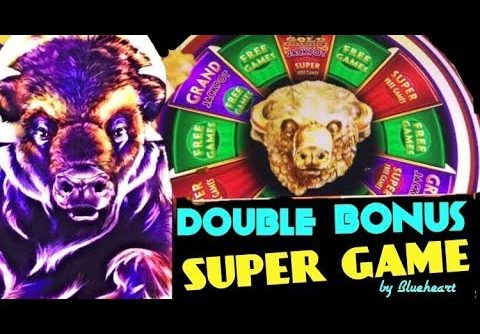 BUFFALO GOLD slot machine Super Game, Double Bonus and Big win! (Wonder 4 jackpots)