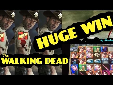 ** MASSIVE WIN ** The WALKING DEAD Slot machine max bet HUGE BONUS WIN!