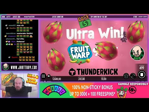 First Spin!! Insane Super Mega Big Win From Fruit Warp Slot!!