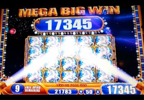 MEGA BIG WIN! Mystical Unicorn Bonus + Retrigger WMS Slot Machine