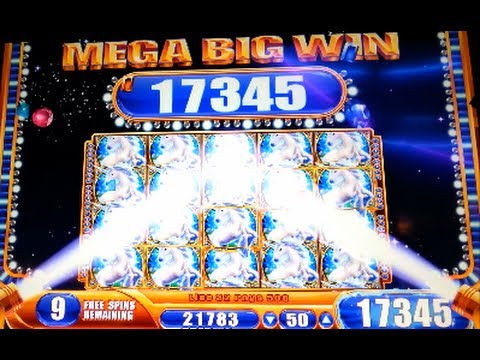 MEGA BIG WIN! Mystical Unicorn Bonus + Retrigger WMS Slot Machine