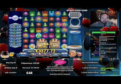 Super Big Win From Reactoonz Slot !!