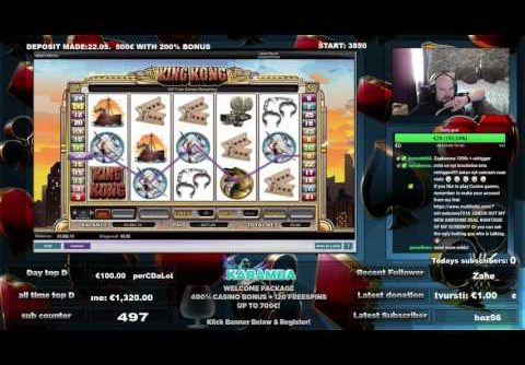 Couple FreeSpins And Mega Big Win From King Kong Slot