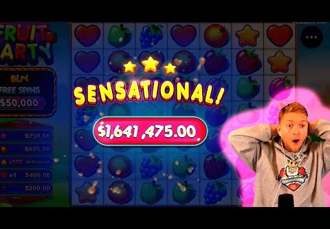 SUPER RECORD INSANE WIN! Streamer Big Win on Fruit Party Slot! BIGGEST WINS OF THE WEEK! #76