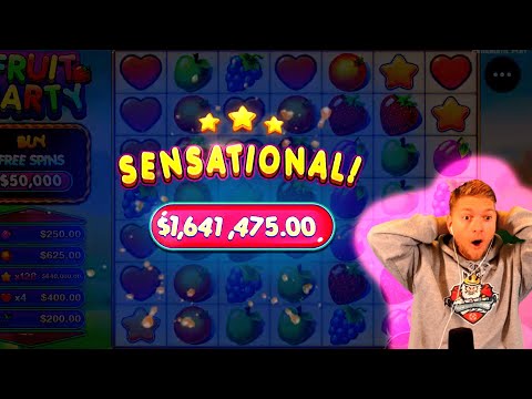 SUPER RECORD INSANE WIN! Streamer Big Win on Fruit Party Slot! BIGGEST WINS OF THE WEEK! #76