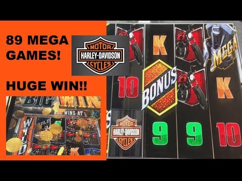 ** HUGE WIN!! ** 89 MEGA SPINS ON HARLEY DAVIDSON SLOT!