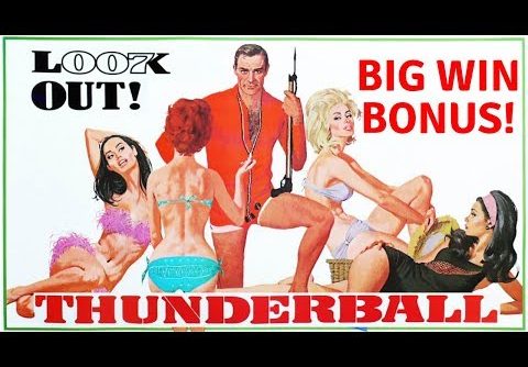 BIG WIN BONUS on JAMES BOND THUNDERBALL SLOT MACHINE POKIE BONUSES PECHANGA CASINO