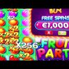 Fruit Party 🍓 Slot MEGA BIG WIN 🍊 X256 Non Stop Bonus Buys up to €1.000‼️