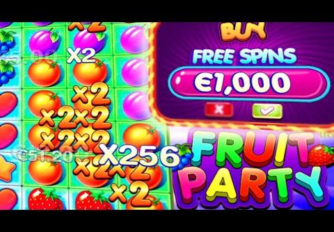 Fruit Party π Slot MEGA BIG WIN π X256 Non Stop Bonus Buys up to β¬1.000βΌοΈ
