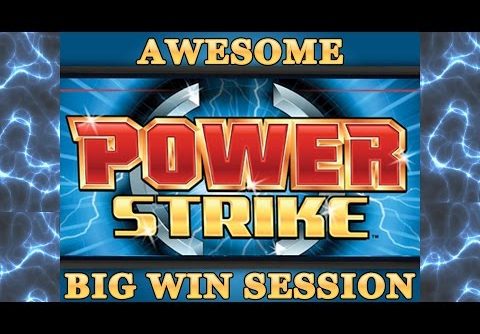 Power Strike – Big Wins – max bet multiple bonuses w/ live play – Slot Machine Bonus