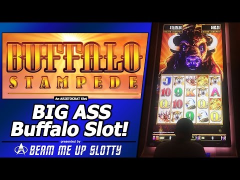 BIG ASS Buffalo Stampede Slot – Super Big Win in New “Behemoth” Cabinet by Aristocrat