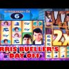 Ferris Bueller’s Day Off Slot Machine Bonus BIG WIN Free Spins Colossal Reels Slots by WMS