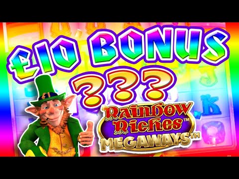 SLOTS BIG WIN – Rainbow Riches £10 BONUS !