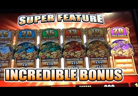 5 FROGS INCREDIBLE SUPER FEATURE BIG WIN SLOT MACHINE BONUS