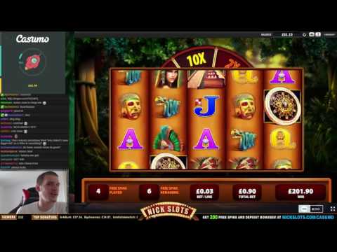 MEGA WIN On Montezuma Slot – £0.90 Bet