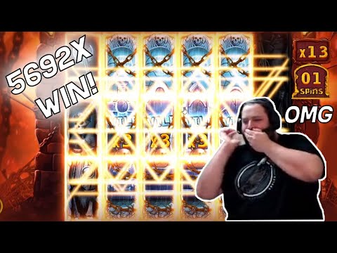 MY BIGGEST SLOT WIN OF ALL TIME! WARRIOR GRAVEYARD 5692X!