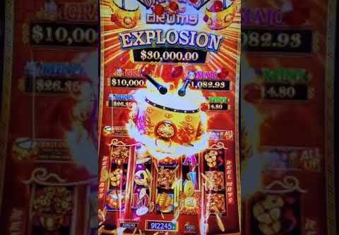 $29,000 MEGA Jackpot WON on DANCING DRUMS EXPLOSION SLOT MACHINE #shorts