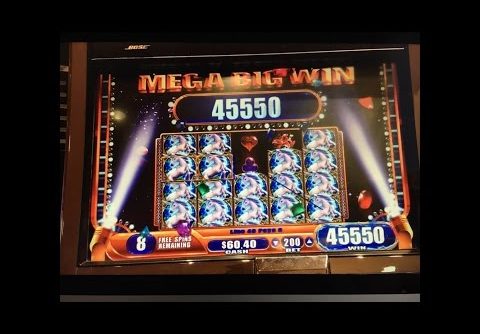 ++ HANDPAY ++ MYSTICAL UNICORN – Mega Big Win – WMS Slot Machine Pokie Wins 신비한 유니콘 슬롯 머신