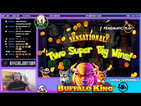 Buffalo King Slot!! Two Super Big Wins!!