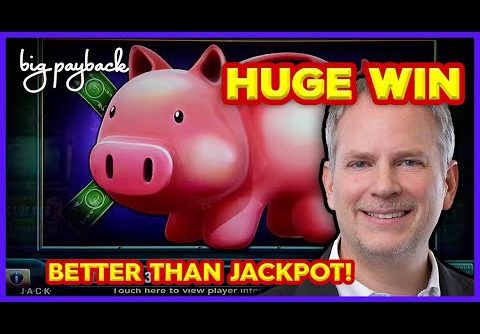 MACHINE ON FIRE!! Lock It Link Piggy Bankin’ Slot – HUGE WIN!