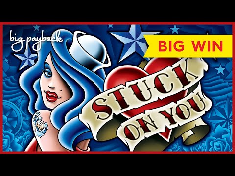 RARE RETRIGGER, WOW! Stuck on You Slot – BIG WIN BONUS!