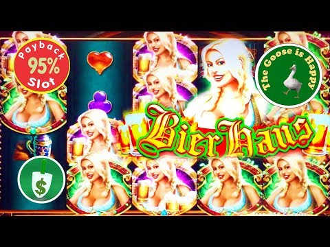 😄 Bier Haus 95% payback slot machine, Bonus on Free Play, Huge Win & Very Happy Goose 😄