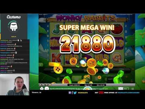 SUPER MEGA WIN on Wonky Wabbits Slot – £1.20 Bet