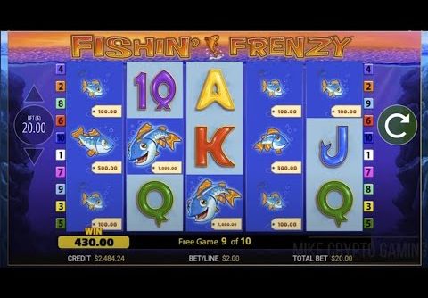 Catching some BIG FISH on Fishin Frenzy slot incl. Max Stake wins