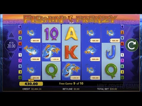 Catching some BIG FISH on Fishin Frenzy slot incl. Max Stake wins