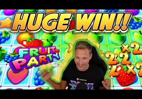 HUGE WIN! FRUIT PARTY BIG WIN – BONUS BUY ON CASINO Slot from CasinoDaddy