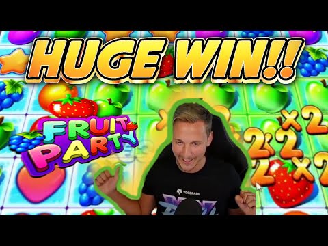 HUGE WIN! FRUIT PARTY BIG WIN – BONUS BUY ON CASINO Slot from CasinoDaddy