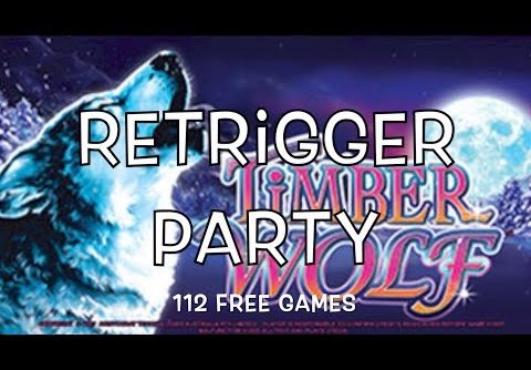 TIMBER WOLF – Retrigger, Retrigger, Retrigger – Bonuses with Big Wins – Aristocrat Slot Machine