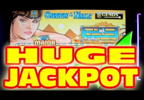 EPIC HANDPAY JACKPOT ON A QUARTER!  Queen of the Nile Slot Machine SUPER MEGA HUGE GIANT BIG WIN!