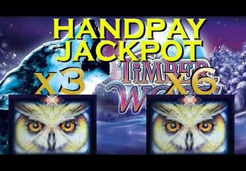 ***JACKPOT HANDPAY*** MEGA BIG WIN 18x – $2.50 BET on TIMBER WOLF DELUXE Slot Machine