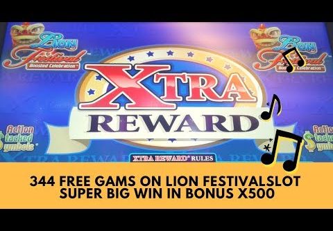 344 FREE GAMES ON LION FESTIVAL SLOT ** SUPER BIG WIN IN BONUS x500 – SunFlower Slots