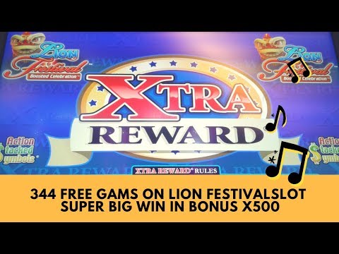344 FREE GAMES ON LION FESTIVAL SLOT ** SUPER BIG WIN IN BONUS x500 – SunFlower Slots