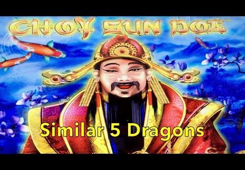 CHOY SUN DOA – 2x Bonus & Big Win – Similar 5 Dragons – Aristocrat Slot Machine Casino Pokie Wins