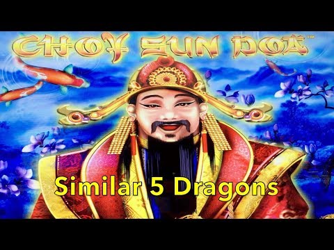 CHOY SUN DOA – 2x Bonus & Big Win – Similar 5 Dragons – Aristocrat Slot Machine Casino Pokie Wins