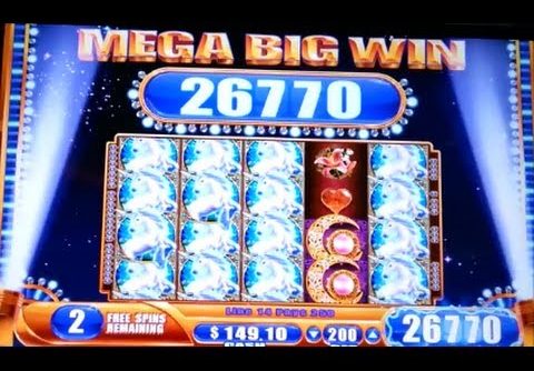 MAX BET! MEGA BIG WIN! Mystical Unicorn Free Spins Bonus WMS Slot Machine