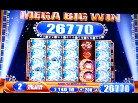 MAX BET! MEGA BIG WIN! Mystical Unicorn Free Spins Bonus WMS Slot Machine