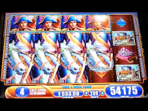 Napoleon & Josephine *MAX BET* SUPER BIG WIN! WMS Slot Machine