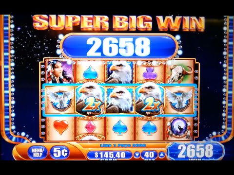 Great Eagle Returns SUPER BIG WIN! 5 Cent Denom WMS Slot Machine