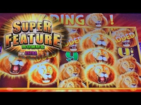 SUPER FEATURE BONUS: Sunset King Slot Machine BONUS BIG WIN by Aristocrat