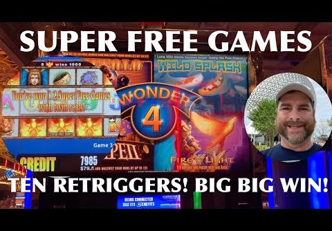 Fire Light Super Free Games – Ten Retriggers!!! Super Big Win Bonus on Classic Wonder 4
