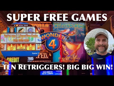 Fire Light Super Free Games – Ten Retriggers!!! Super Big Win Bonus on Classic Wonder 4