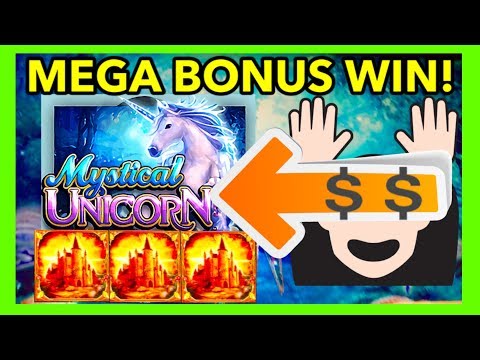 🦄 MEGA BIG WIN!!!🦄 BONUSES ON MYSTICAL UNICORN WMS SLOT MACHINE!